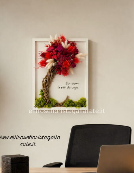 quadro albero della vita in materiale stabilizzatodai colori accesi dimensione 45 per 50 cm